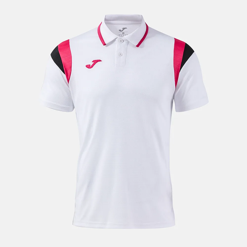Tricou polo tenis Joma Terra, Alb / Fuxia - imagine 1