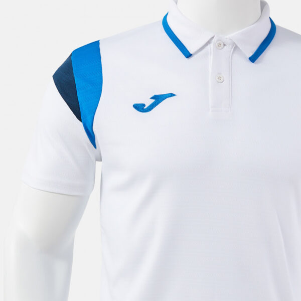 Tricou polo tenis Joma Terra, Alb / Albastru Royal - imagine 4