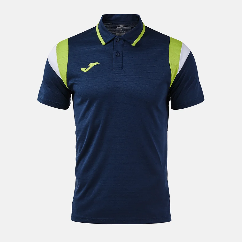 Tricou polo tenis Joma Terra, Bleumarin / Verde Lime - imagine 1