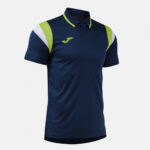 Tricou polo tenis Joma Terra, Bleumarin / Verde Lime - imagine 2