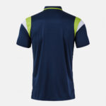 Tricou polo tenis Joma Terra, Bleumarin / Verde Lime - imagine 3