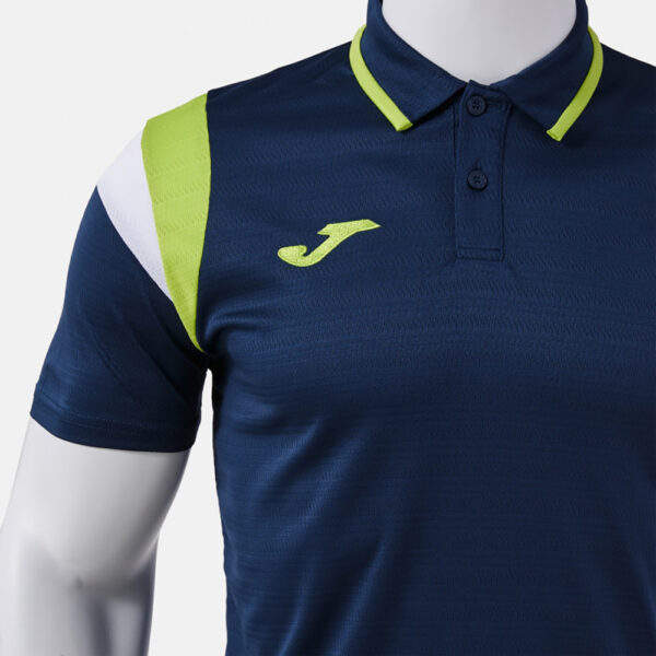 Tricou polo tenis Joma Terra, Bleumarin / Verde Lime - imagine 4