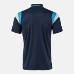 Tricou polo tenis Joma Terra, Bleumarin / Turcoaz Fluo - imagine 3
