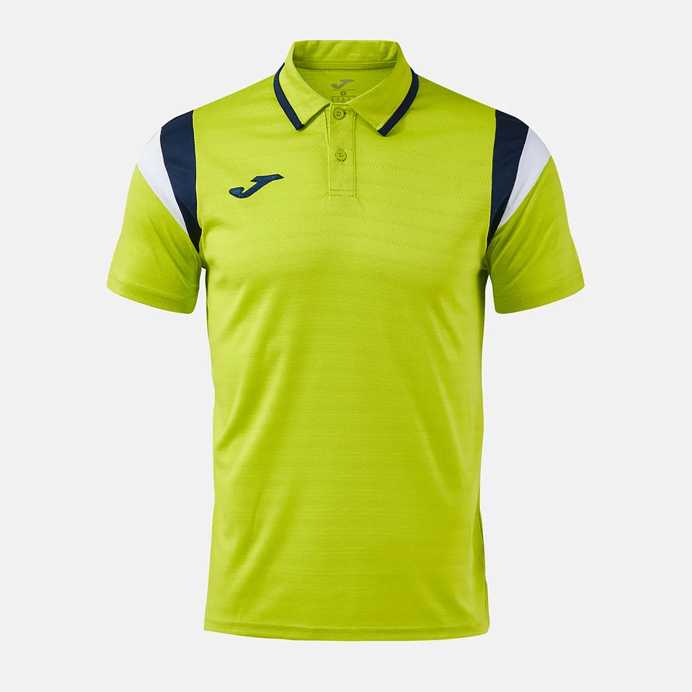 Tricou polo tenis Joma Terra, Verde Lime / Bleumarin - imagine 1
