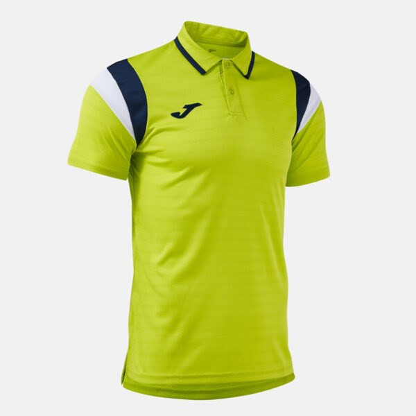Tricou polo tenis Joma Terra, Verde Lime / Bleumarin - imagine 2