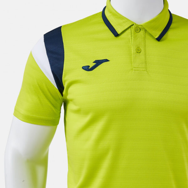 Tricou polo tenis Joma Terra, Verde Lime / Bleumarin - imagine 4