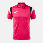 Tricou polo tenis Joma Terra, Fuxia / Negru