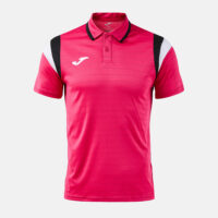 Tricou polo tenis Joma Terra, Fuxia / Negru