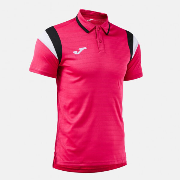 Tricou polo tenis Joma Terra, Fuxia / Negru - imagine 2