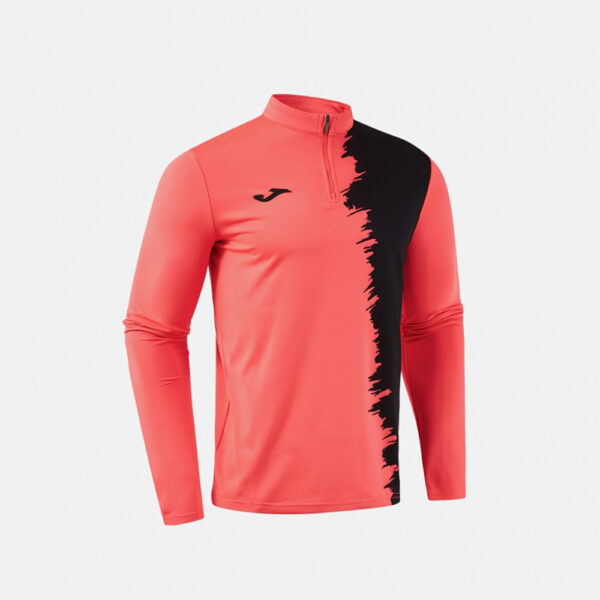 Bluza antrenament Joma Picasho, Coral Fluo / Negru - imagine 2