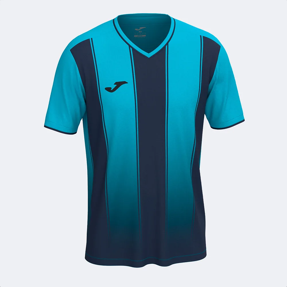Tricou sport Joma Tiger VIII, Turcoaz Fluo / Bleumarin - imagine 1