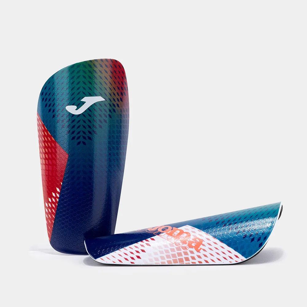 Aparatori fotbal Joma J-Pro, Albastru / Coral Fluo - imagine 1