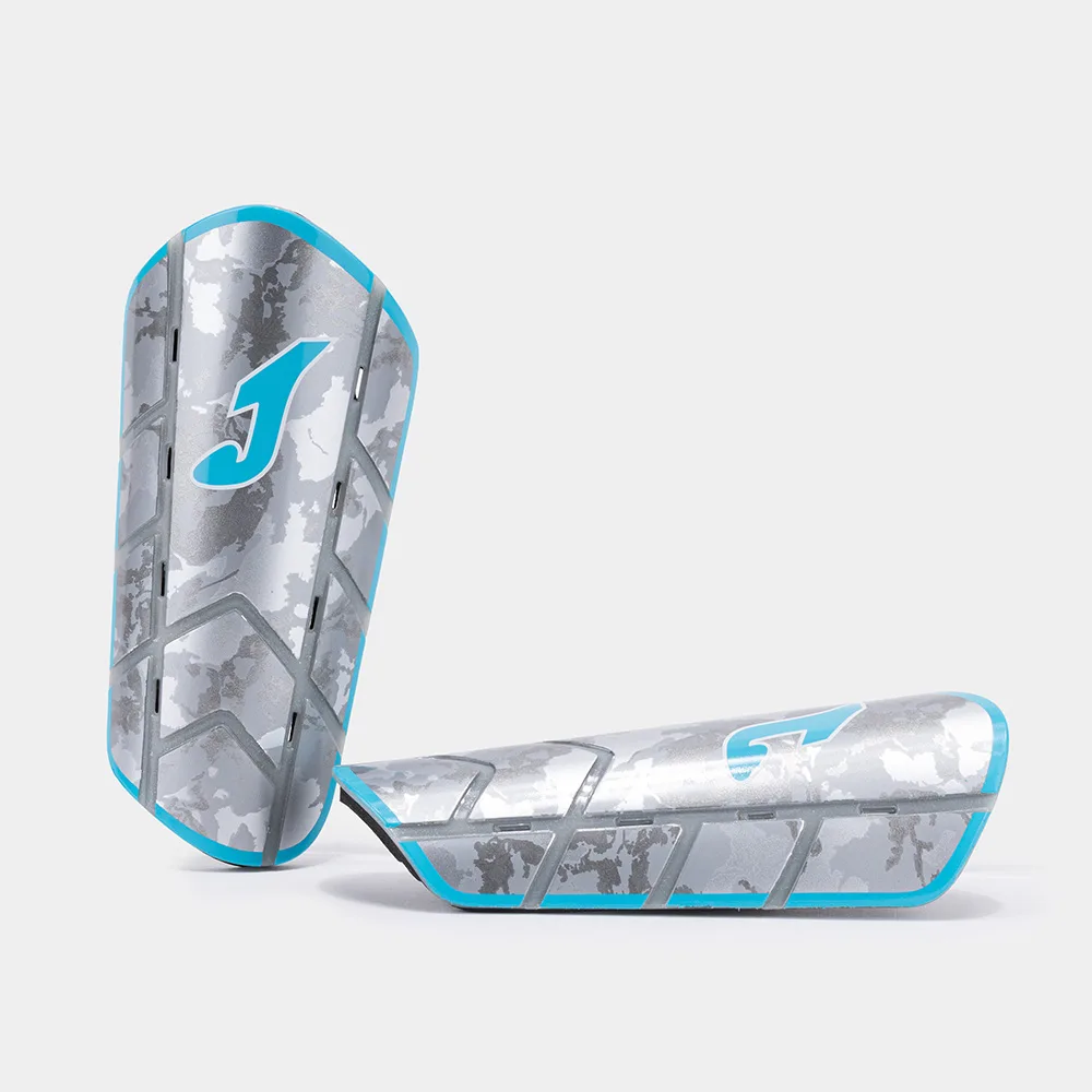 Aparatori fotbal Joma Panther, Argintiu / Turcoaz Fluo - imagine 1