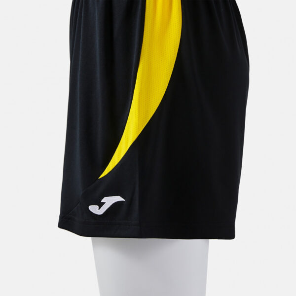 Pantaloni scurti sport dama Joma Tokio II, Negru / Galben - imagine 5