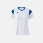 Tricou dama tenis Joma Terra, Alb / Albastru Royal