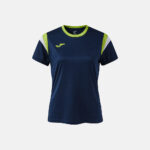 Tricou dama tenis Joma Terra, Bleumarin / Verde Lime