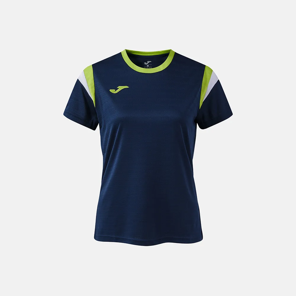 Tricou dama tenis Joma Terra, Bleumarin / Verde Lime - imagine 1