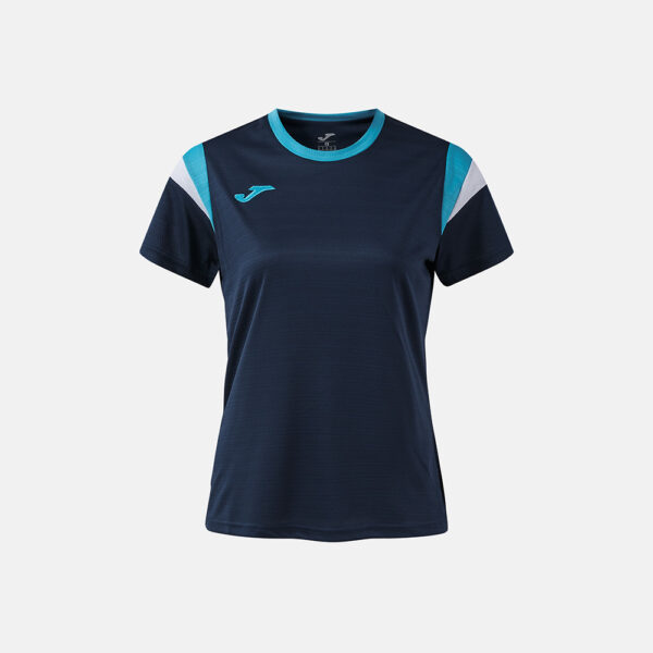 Tricou dama tenis Joma Terra, Bleumarin / Turcoaz Fluo - imagine 1