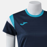 Tricou dama tenis Joma Terra, Bleumarin / Turcoaz Fluo - imagine 4