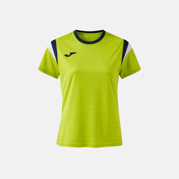 Tricou dama tenis Joma Terra, Verde Lime / Bleumarin - imagine 1