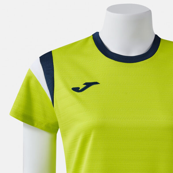 Tricou dama tenis Joma Terra, Verde Lime / Bleumarin - imagine 4