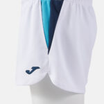 Pantaloni scurti tenis dama Joma Terra, Alb / Turcoaz Fluo - imagine 5