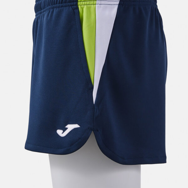 Pantaloni scurti tenis dama Joma Terra, Bleumarin / Verde Lime - imagine 5