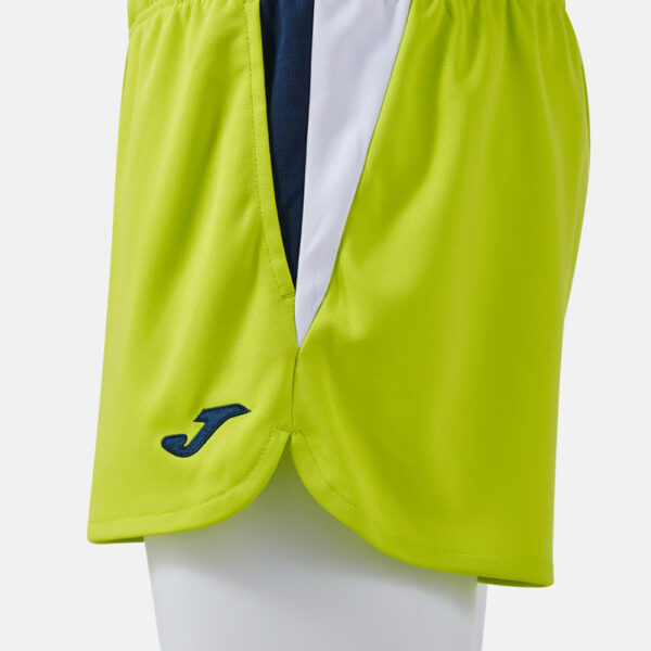 Pantaloni scurti tenis dama Joma Terra, Verde Lime / Bleumarin - imagine 5