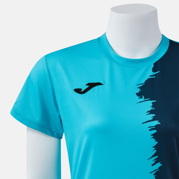 Tricou sport dama Joma Picasho, Turcoaz Fluo / Bleumarin - imagine 4
