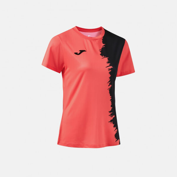 Tricou sport dama Joma Picasho, Coral Fluo / Negru - imagine 2
