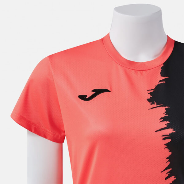 Tricou sport dama Joma Picasho, Coral Fluo / Negru - imagine 4