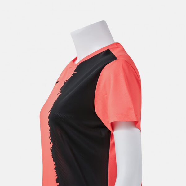 Tricou sport dama Joma Picasho, Coral Fluo / Negru - imagine 5