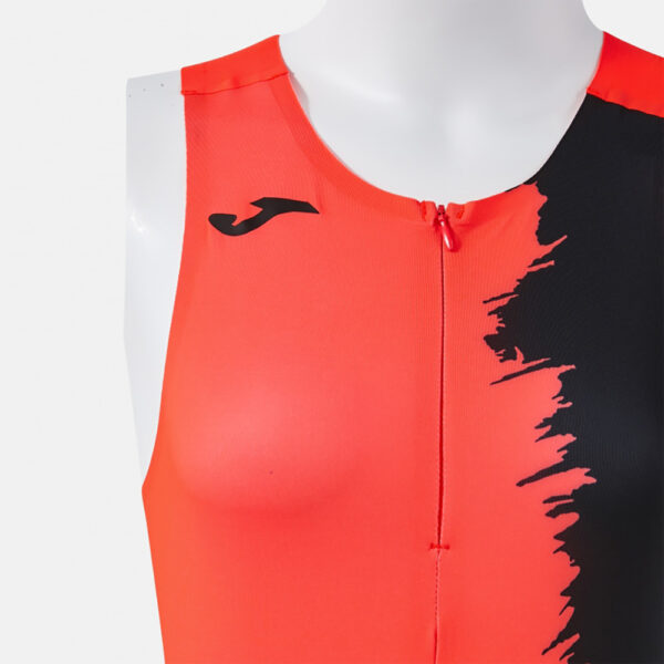 Set echipament atletism dama Joma Picasho, Coral Fluo / Negru - imagine 4