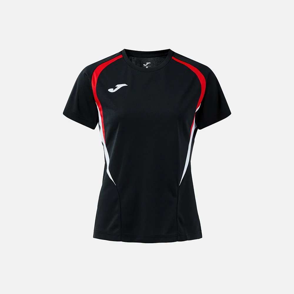 Tricou sport dama Joma Championship 20, Negru / Rosu - imagine 1