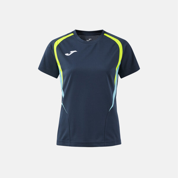 Tricou sport dama Joma Championship 20, Bleumarin / Galben Fluo - imagine 1