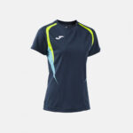 Tricou sport dama Joma Championship 20, Bleumarin / Galben Fluo - imagine 2