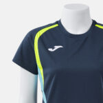 Tricou sport dama Joma Championship 20, Bleumarin / Galben Fluo - imagine 4