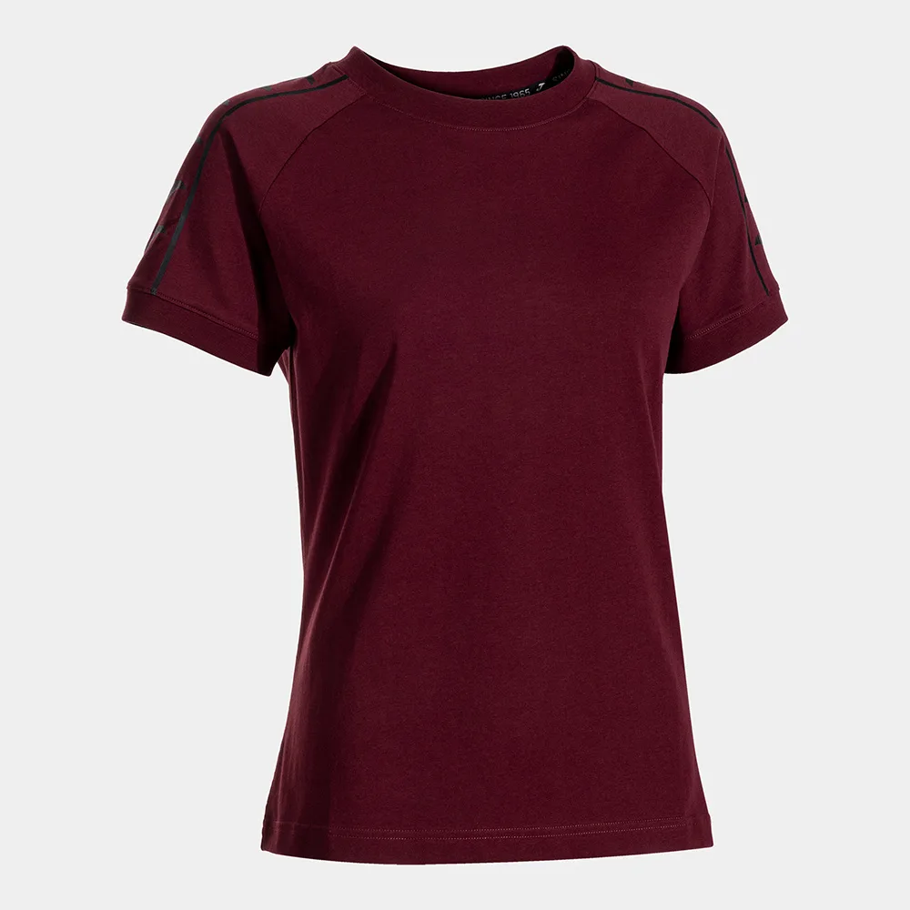 Tricou bumbac dama Joma Heroic, Visiniu / Negru - imagine 1