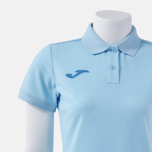 Tricou polo bumbac dama Joma Bali III, Albastru sky - imagine 4