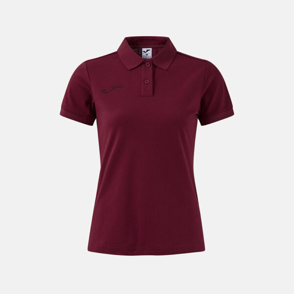 Tricou polo bumbac dama Joma Bali III, Visiniu - imagine 1