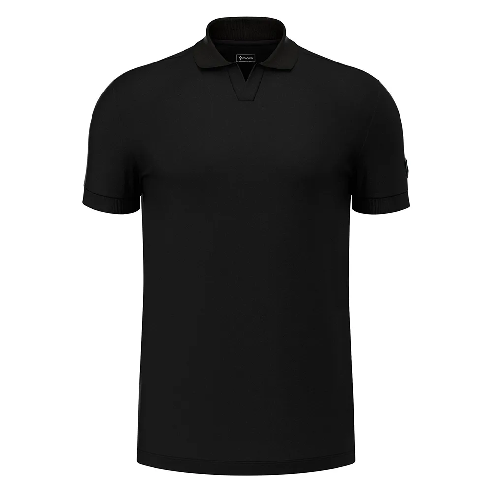 Tricou polo bumbac Macron Radiant, Negru / Gri - imagine 1