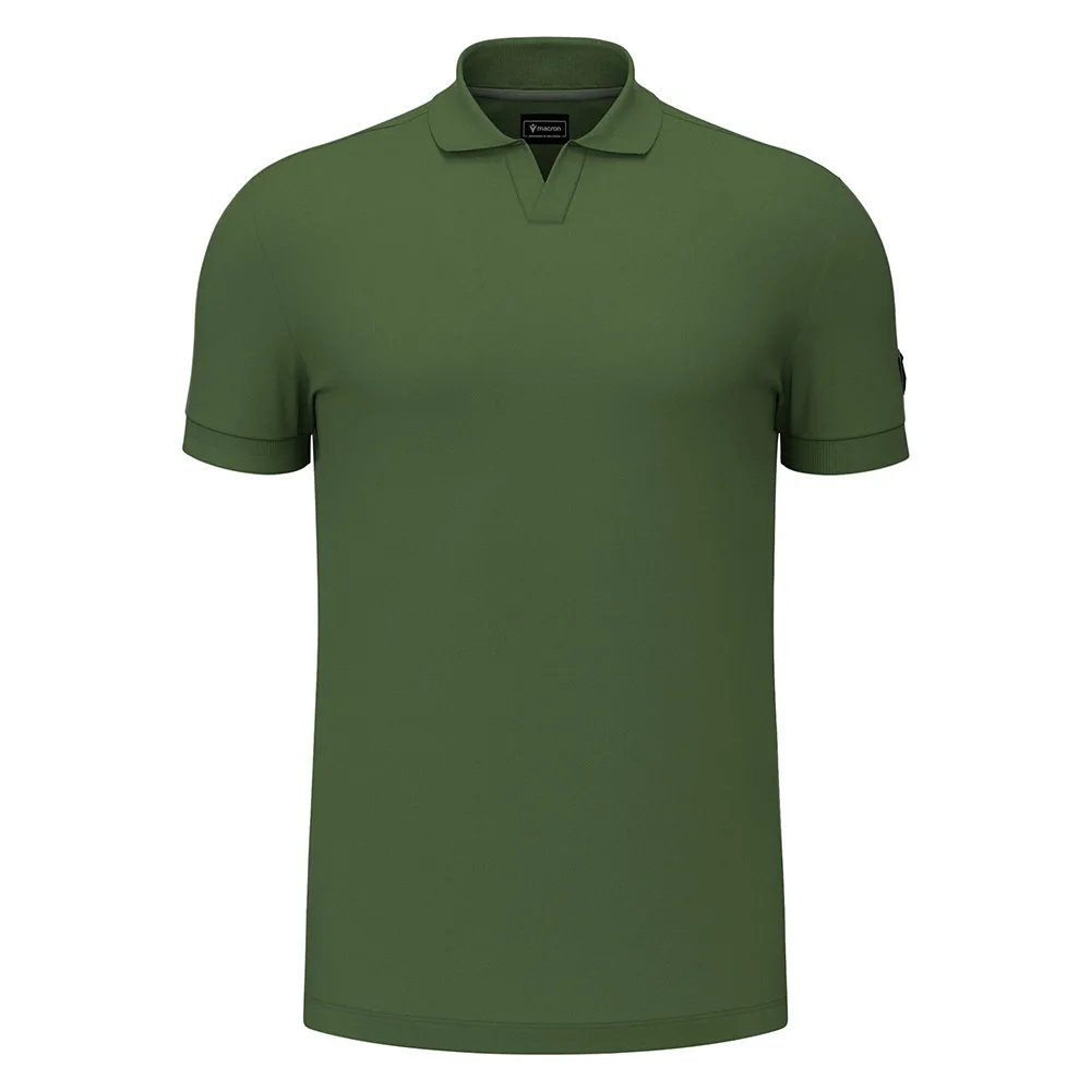 Tricou polo bumbac Macron Radiant, Verde militar - imagine 1