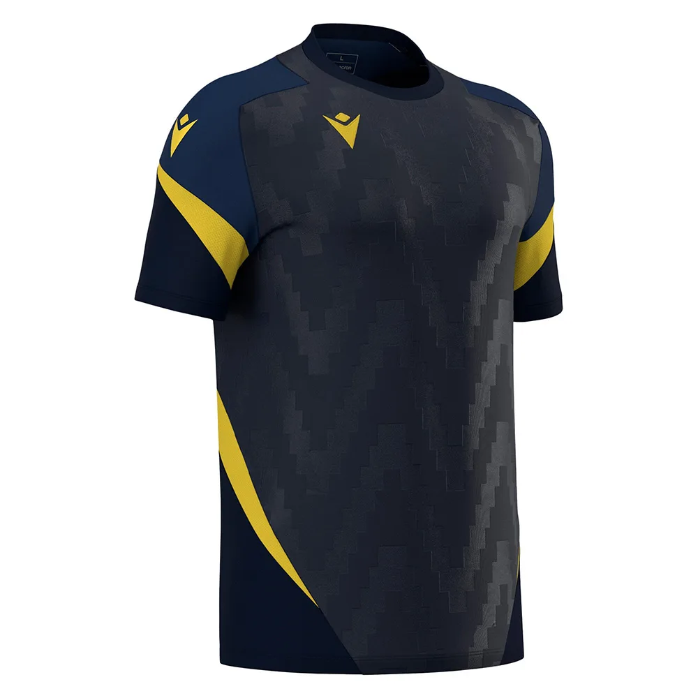 Tricou sport Macron Totem, Bleumarin / Galben - imagine 1