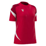 Tricou sport dama Macron Naga, Rosu / Alb