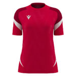 Tricou sport dama Macron Naga, Rosu / Alb - imagine 2