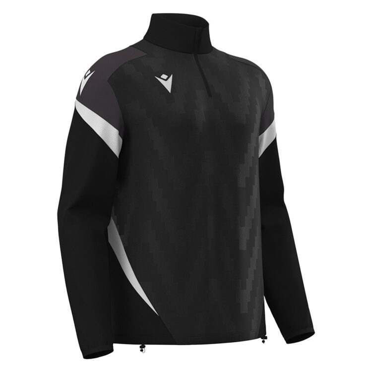 Bluza antrenament Macron Hollow, Negru / Alb