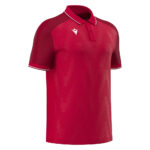 Tricou polo Macron Echoes, Rosu / Alb