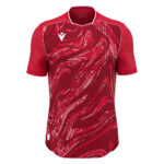 Tricou sport Macron Arcane Eco, Rosu / Alb - imagine 2