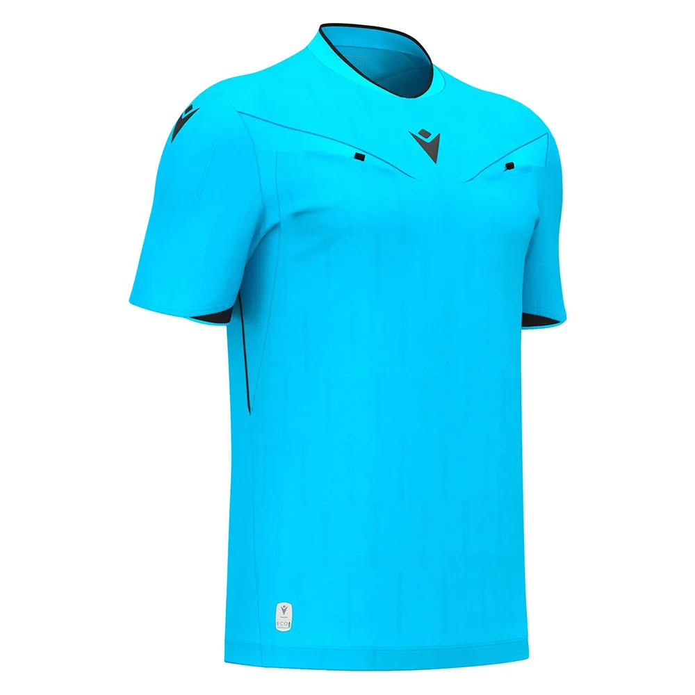 800004623709 Tricou arbitru Macron Mendez Eco, Albastru Sky Fluo / Negru - imagine 1