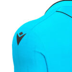 Tricou arbitru Macron Mendez Eco, Albastru Sky Fluo / Negru - imagine 6